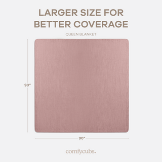 Adult Muslin Blanket in Mauve