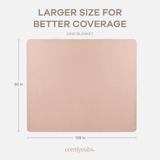 Adult Muslin Blanket in Blush