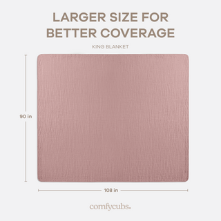 Adult Muslin Blanket in Mauve