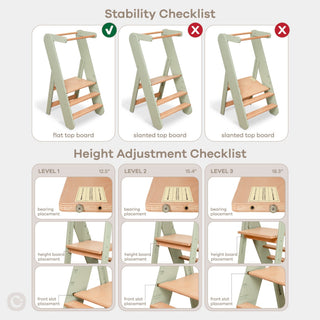 Kids Step Stool for Ages 3+ in Blush