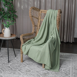 Adult Waffle Blankets by Comfy Cubs in Sage