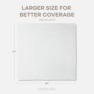 Baby Waffle Blankets in White