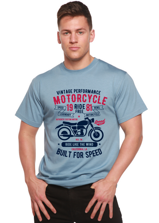 Motorcycle Ride Free Men's Bamboo Viscose/Organic Cotton Short Sleeve Graphic T-Shirt