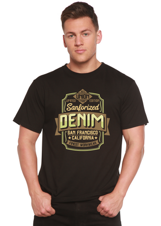 Sanforized Denim Men's Bamboo Viscose/Organic Cotton Short Sleeve Graphic T-Shirt