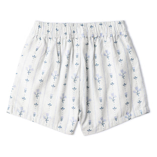 Organic Smocked Top & Shorts Set - Blue Vines