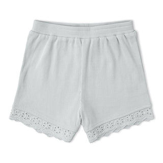 Organic Ruffle Top & Shorts Set - Fog