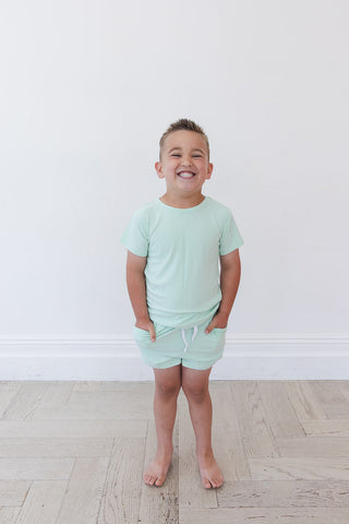 (SOLID, ribbed) Lion Around - Pocket Short Set