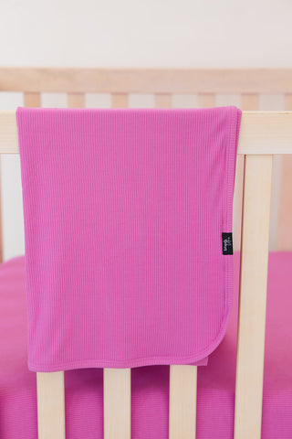 (SOLID, ribbed) Rainbow Royal - Lightweight Blanket