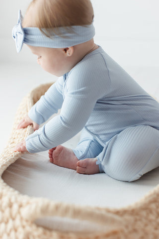 Blue Macaron (ribbed) - Zippy