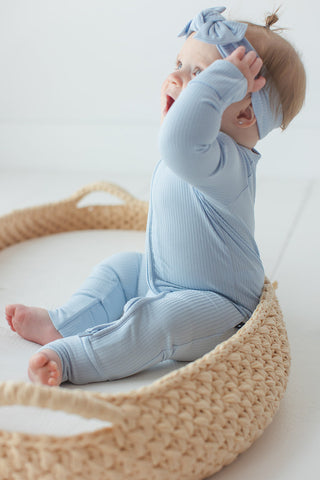 Blue Macaron (ribbed) - Zippy