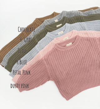 Baby Chunky Knit Braided Sweater | Pastels