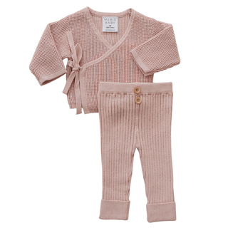 Blush Pink Knit Wrap Set