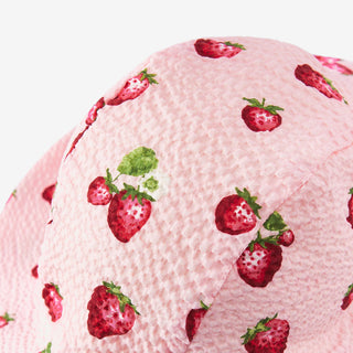 Strawberry Wide Brim Sun Bonnet Hat