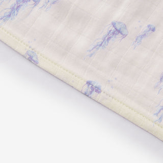 Sunset Jellyfish Organic Cotton Two-Piece Burp Cloth Set