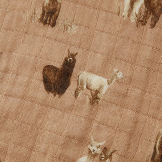 Alpaca Organic Cotton Two-Piece Burp Cloth Set