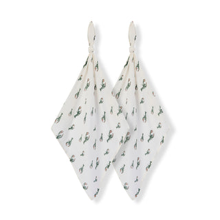 Mint Lobster Bamboo Two-Piece Burp Cloth Set