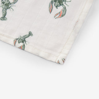 Mint Lobster Bamboo Two-Piece Burp Cloth Set