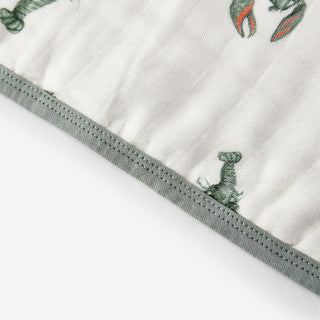 Mint Lobster Contour Four Layer Burp Cloth