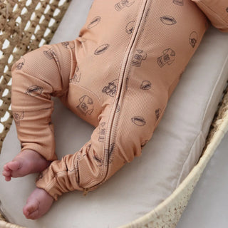 Little Linebacker Zip Pajamas