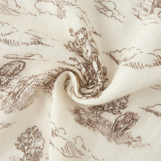 Country Toile Bamboo Two-Piece Burp Cloth Set