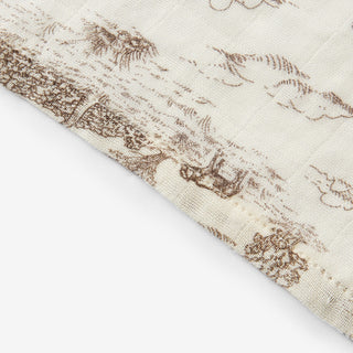 Country Toile Bamboo Two-Piece Burp Cloth Set