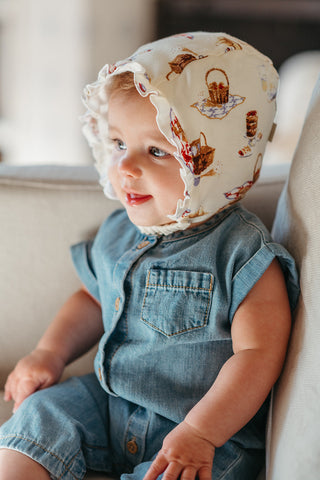 Picnic Organic Cotton Bonnet Hat