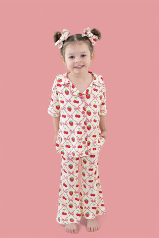 CHERRY BOW BERRY DREAM GIRL'S FLARE SET