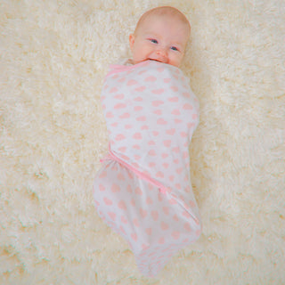 Easy Swaddle Blankets - Pink Heart, Pack of 1