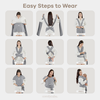 Baby Wrap Carrier in Slate Grey