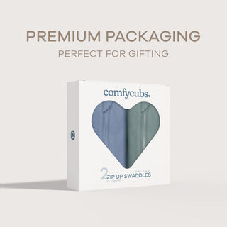 Easy Zipper Swaddle Blankets by Comfy Cubs - Nomadic Blue, Azul