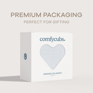 Muslin Swaddle Blanket, 1 Pack by Comfy Cubs - White