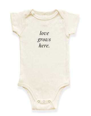 Love Grows Here Organic Cotton Baby Bodysuit
