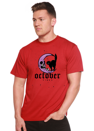 October Vibes Men's Bamboo Viscose/Organic Cotton Short Sleeve Graphic T-Shirt