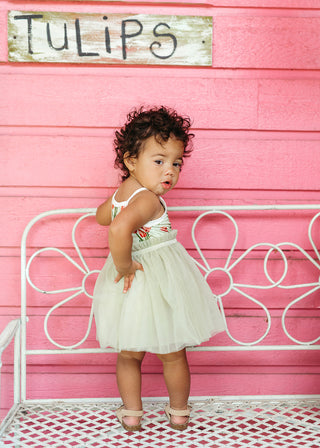 Island Leaf Cotton Stretch Ballet Dress