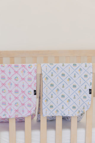 (BLUE) Birthday - Lightweight Blanket