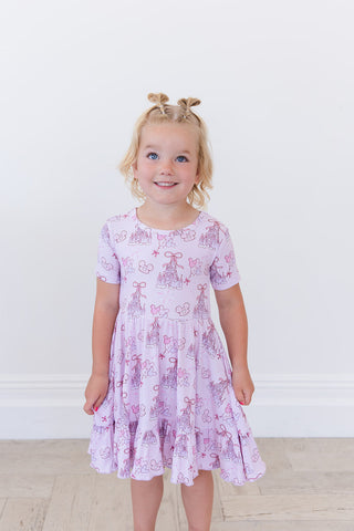 Coquette Castles (ribbed) - Ruffle Dress