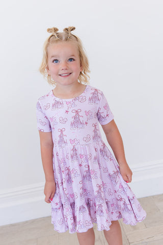 Coquette Castles (ribbed) - Ruffle Dress