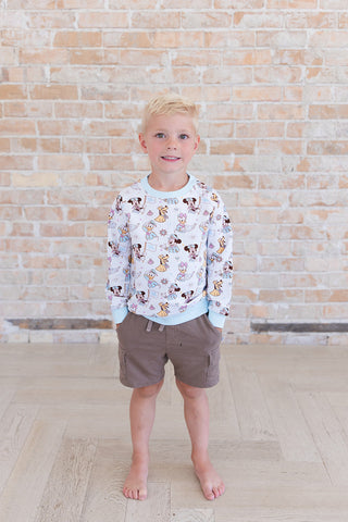 (BLUE) Adventure Ahoy - Define Terry Sweatshirt