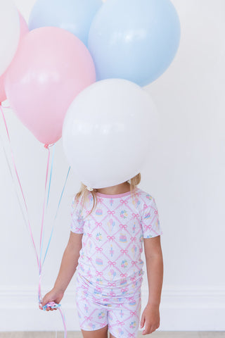 (PINK) Birthday - Biker Short Set