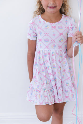 (PINK) Birthday - Ruffle Dress