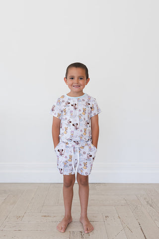 (BLUE) Adventure Ahoy - Pocket Short Set