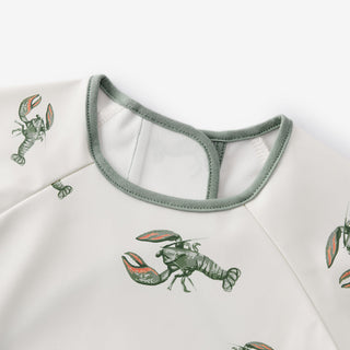 Mint Lobster Long Sleeve Pocket Bib