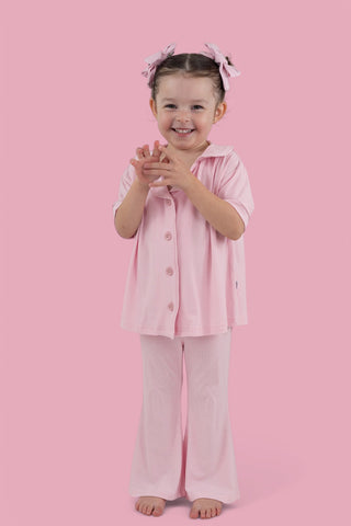 PINK ROSE DREAM GIRL'S FLARE SET