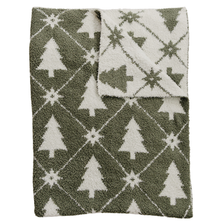 Winter Pines Plush Blanket