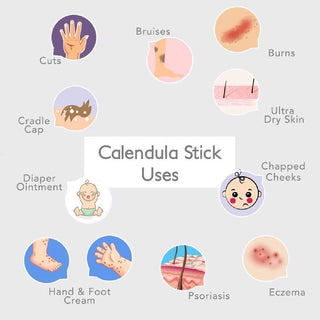 Simply Unscented Calendula Skin Stick - Organic Lotion Stick - Travel Size