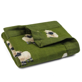 Valais Sheep Mini Lovey Two-Layer Muslin Security Blanket