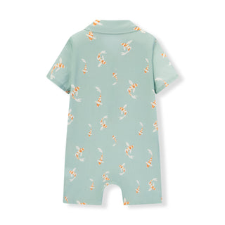 Swimming Koi Collared Shortall