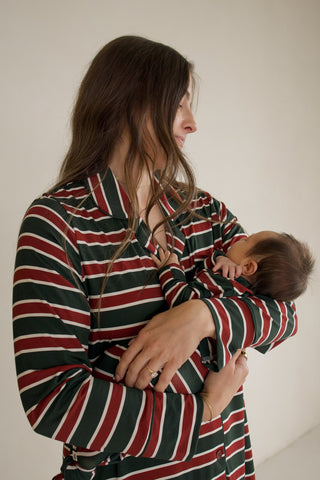 Bamboo Knotted Gown | Holiday Stripe