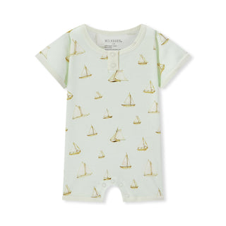 Sailboat Melody Organic Cotton Shortall