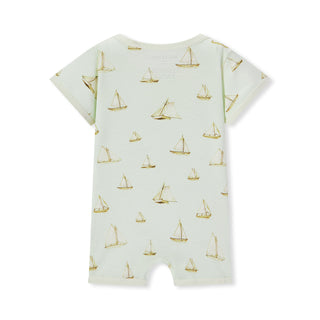 Sailboat Melody Organic Cotton Shortall